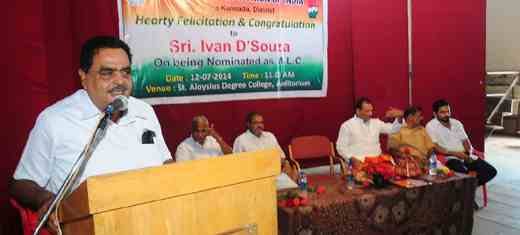 MLC Ivan D;Souza felicitated 3